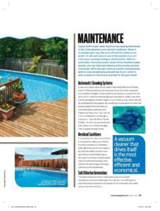 Pool maintenance guide with cleaning tips.